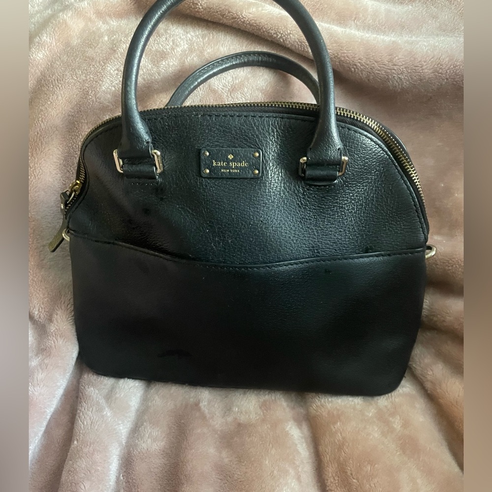 Kate Spade Elegant Black Leather Satchel